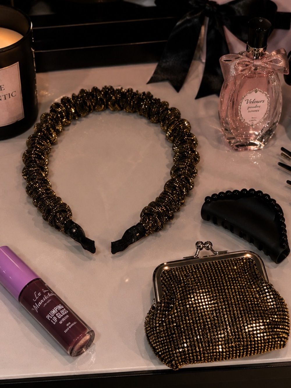 ✨ Gold Glam Hair & Beauty Gift Set | NWT | Set of 4 ✨